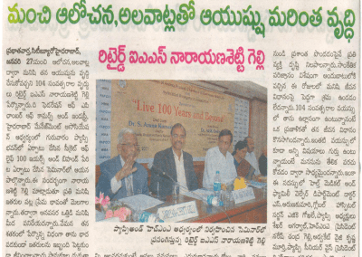 Fapcci conducted Seminar on Live 100 Years and Beyond