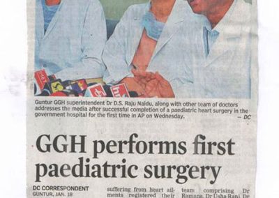 First Free Child Heart Surgery @ GGH by Dr Gokhale & Team